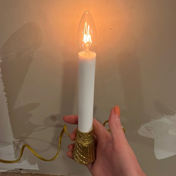 Other - VTG Electric Candle Lamp Solid Brass